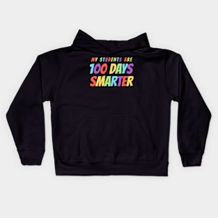 My Students Are 100 Days Smarter - Colorful Kids Hoodie